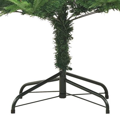 vidaXL Изкуствена коледна елха, зелена, 180 см, PVC и PE