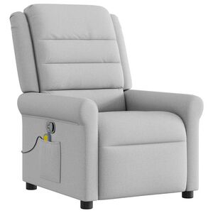 vidaXL Масажен стол за лежанка Cloud Grey Fabric