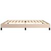 vidaXL Рамка за легло, капучино, 200x200 см, изкуствена кожа
