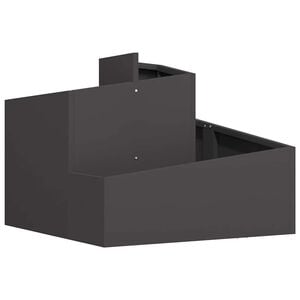 vidaXL Градинска саксия Черно 60 x 60 x 50 см