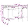 vidaXL Двуетажно легло без матрак Бяло 107x203 cm Стомана