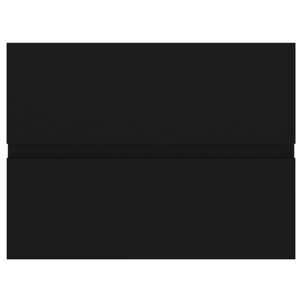 vidaXL Долен шкаф за мивка, черен, 60x38,5x45 см, инженерно дърво