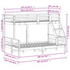 vidaXL Двуетажно легло, 90x200/120x200 см, бяло, борово дърво масив