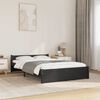 vidaXL Рамка за легло черна дърво масив 120x190 см Small Double