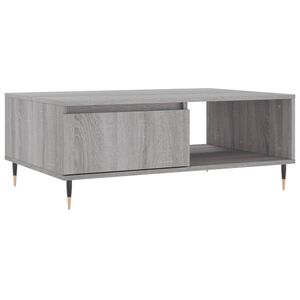 vidaXL Кафе маса, сив сонома, 90x60x35 см, инженерно дърво