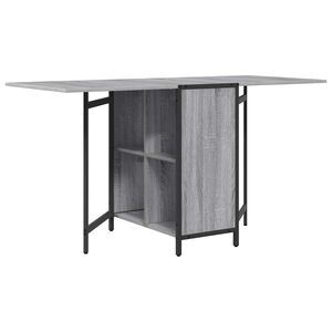vidaXL Маса за хранене 144 x 60 x 75 см Инженерна дървесина Сив Сонома