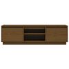 vidaXL ТВ шкаф, меденокафяв, 140x35x40 см, бор масив