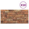 vidaXL Стенни панели 10 pcs Кафяв и бял 100 x 50 cm EPS пяна