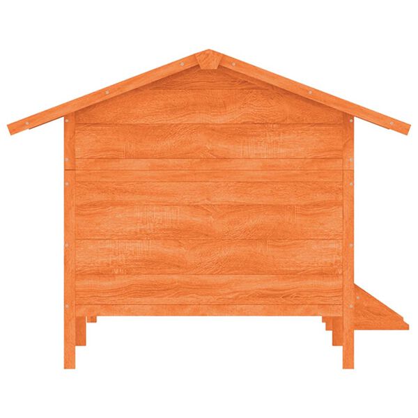 vidaXL Кучешка колиба, кафява, 159x120x88,5 см, бор масив