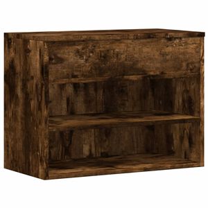vidaXL Пейка за обувки, опушен дъб, 60x30x45 см, инженерно дърво