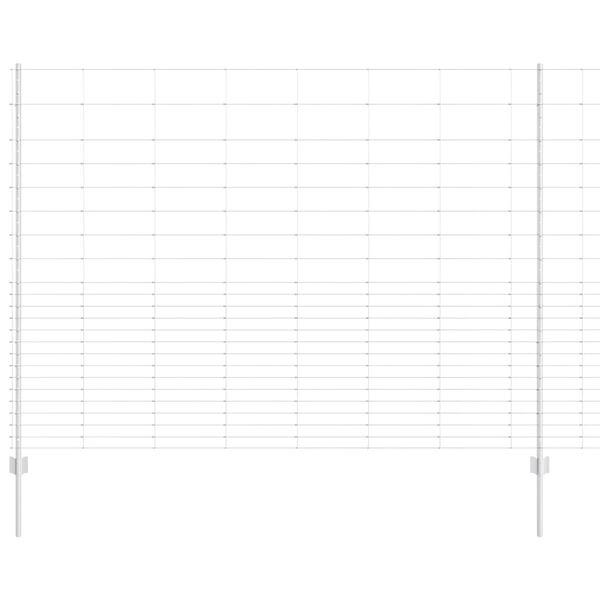 vidaXL Ограда с пост Сребрист 1,6 x 25 m Стомана