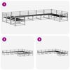 vidaXL Комплект дивани за открито 10 pcs Естествен