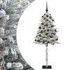 vidaXL Изкуствена коледна елха с топки 120 см 150 LED светодиода
