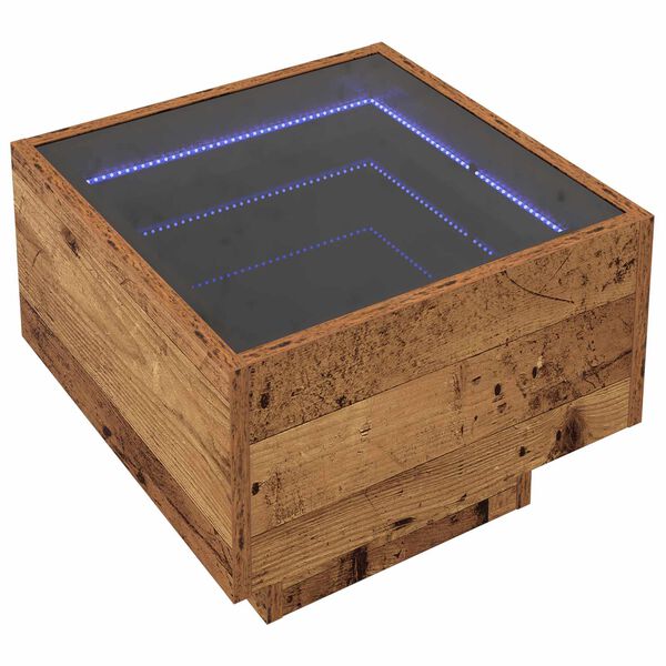 vidaXL Масичка за кафе Старо дърво 40 x 40 x 30 cm Инженерно дърво