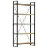 vidaXL Библиотека с 5 рафта, 90x30x180 см, регенерирано дърво масив