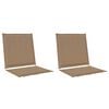 vidaXL Възглавници за седалката и гърба 2 pcs Таупе 47 x 45 x 2 см