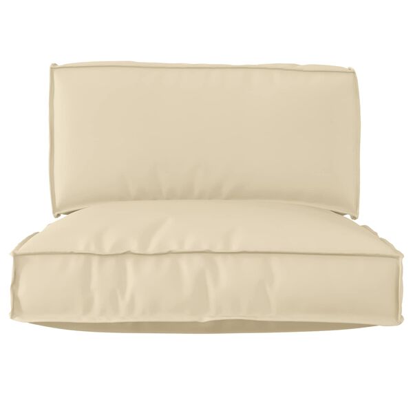 vidaXL Комплект възглавници за палет 2 pcs Крем Оксфордска тъкан