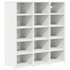 vidaXL Шкаф за обувки 77,5 x 30 x 83,5 см Инженерна дървесина Бяло