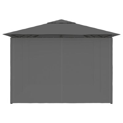 vidaXL Градинска шатра със завеси, 4x3 м, антрацит