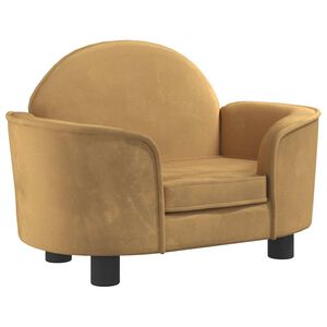 vidaXL Кучешко легло кафяво 66x40x45 см кадифе