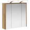 vidaXL Шкаф с огледало за баня Дъб Артизан 63,5 x 16 x 62,5 см