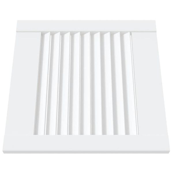 vidaXL Врати за шкафове решетен дизайн 4 бр бял 39,5x39,4 см бор масив