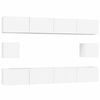vidaXL Комплект ТВ шкафове от 6 части, бял, инженерно дърво