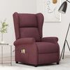 vidaXL Wingback електрически масажен стол, лилав, текстил