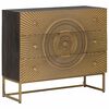 vidaXL Чекмеджетен шкаф с чекмедже Месинг 75 x 30 x 65 см
