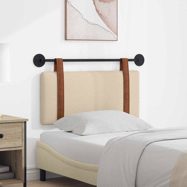 vidaXL Висяща табла Монтиране на стена Крем 100 x 55 x 5 см Антично PU