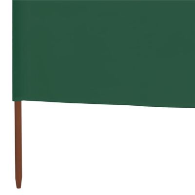 vidaXL Параван против вятър от 5 панела, текстил, 600x80 см, зелен