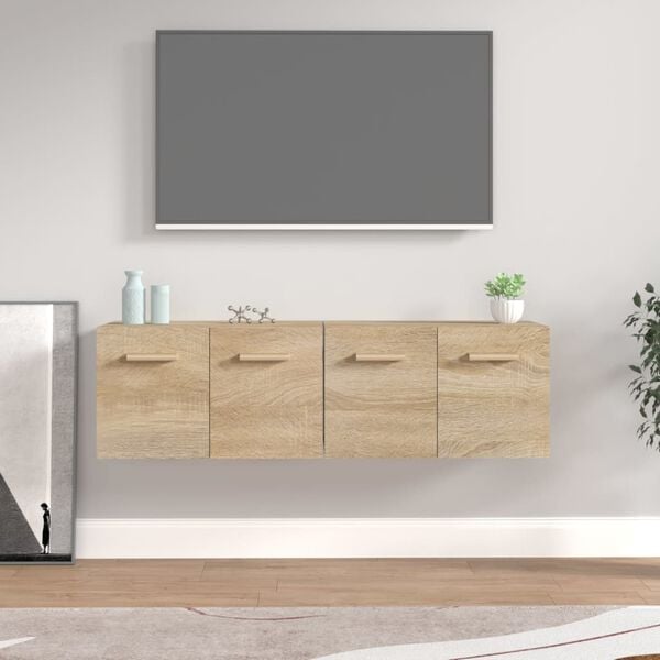 vidaXL Стенни шкафове 2 бр сонома дъб 60x36,5x35 см инженерно дърво