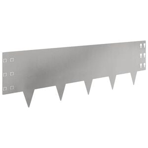 vidaXL Ограда за трева 30 pcs 100 x 30 cm Стомана Сребристо