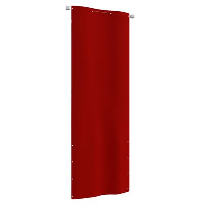 vidaXL Балконски параван, червен, 80x240 см, оксфорд плат