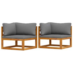 vidaXL Модулни ъглови дивани с възглавници, 2 бр, тъмносиви