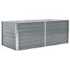 vidaXL Повдигната леха, 160x80x45 см, поцинкована стомана, сива