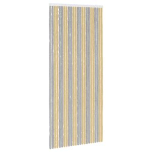 vidaXL Мрежа против насекоми Шенил Сив и бежов 100 x 230 cm 100% ПП