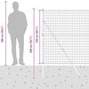 vidaXL Ограда с пост Сив 1,5 x 10 m Стомана и PVC