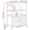 vidaXL Кухненска количка с колела Естествен 59,5 x 36 x 82 см Бамбук