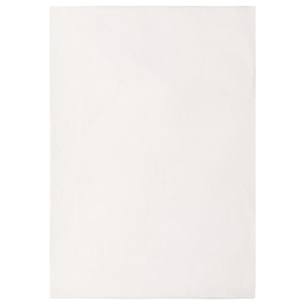 vidaXL Килим, изкуствена заешка козина, 180x270 см, кремав