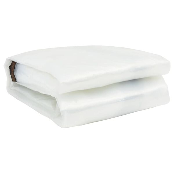 vidaXL Прозрачен брезент с капси 8x12 m Полиетилен