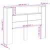 vidaXL Облегалка за глава с рафт Сонома дъб 140 x 16,5 x 103,5 cm