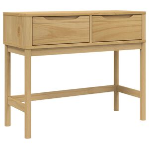 vidaXL Конзолна маса FLORO восъчнокафява 89,5x36,5x73 см бор масив