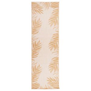 vidaXL Градински плоскотъкан килим, 80x250 см, на листа