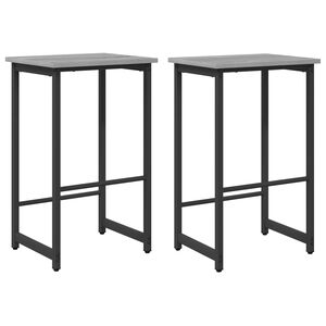 vidaXL Бар стол 2 бр. Сив Сонома 40 x 32 x 64 см Инженерна дървесина