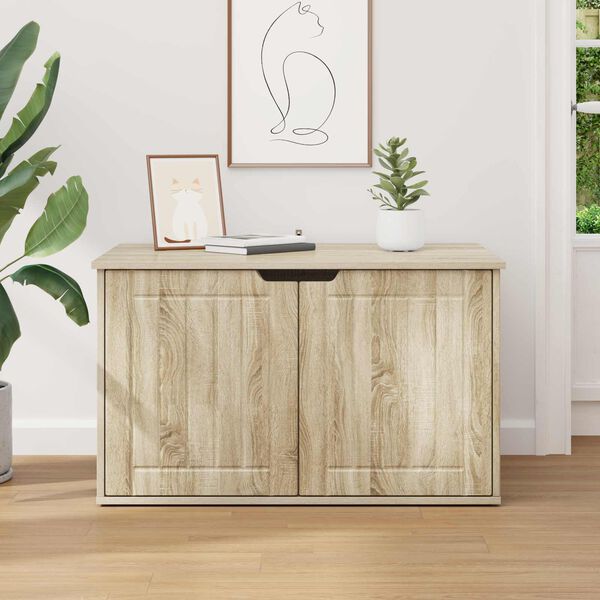 vidaXL Къща за котки Сонома 85 x 55 x 50,5 см Инженерно дърво