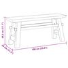 vidaXL Пейка Естествен 100 x 29 x 43,5 см Солидно тиково дърво
