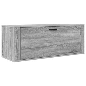 vidaXL Шкаф за обувки, сив сонома, 100x35x38 см, инженерно дърво