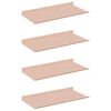 vidaXL Плаващ рафт 4 бр. Розово 40 x 18 x 2,5 см Стомана