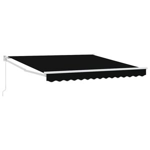 vidaXL Прибираща се тента Черно 300 x 250 x 165 см